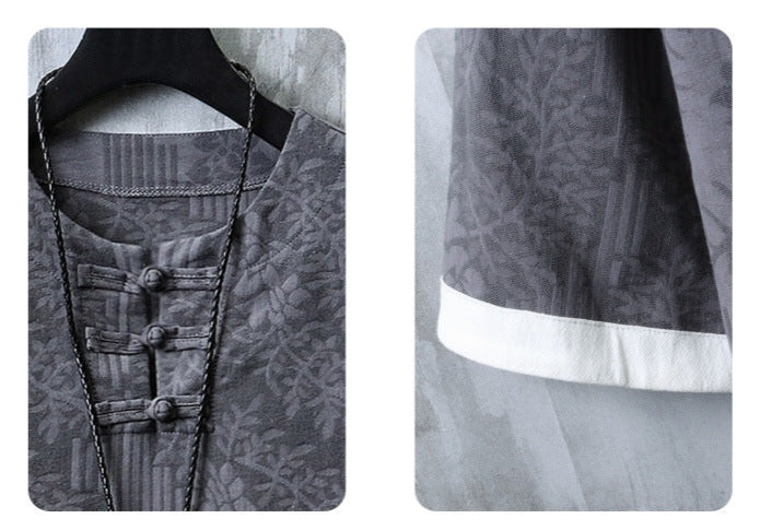 Vintage Chinese Somber Rose Hanfu Tee , - Streetwear T-Shirts - Slick Street