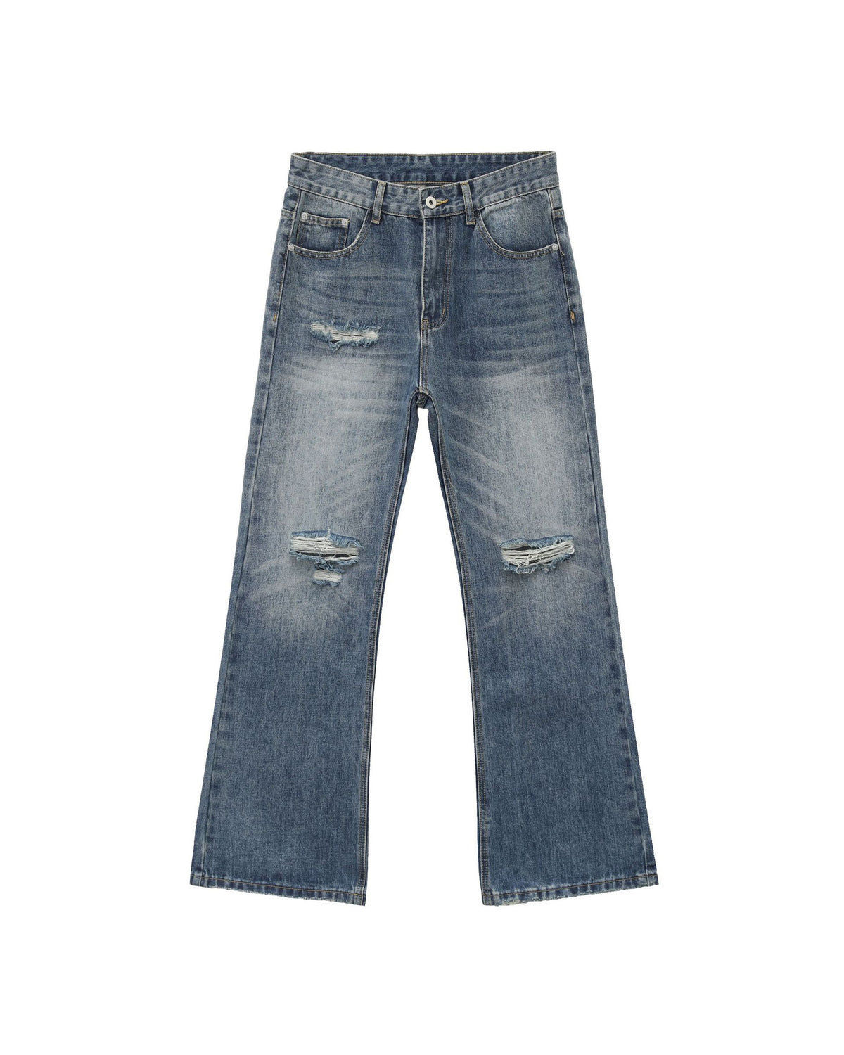 Distressed Flare Jeans , - Streetwear Jeans - Slick Street