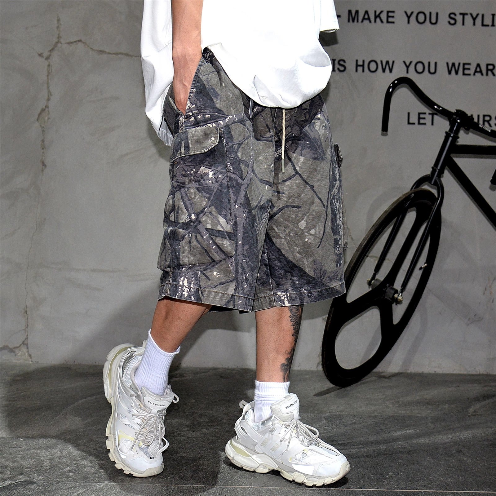 Terrain Camo Cargo Shorts , - Streetwear Shorts - Slick Street