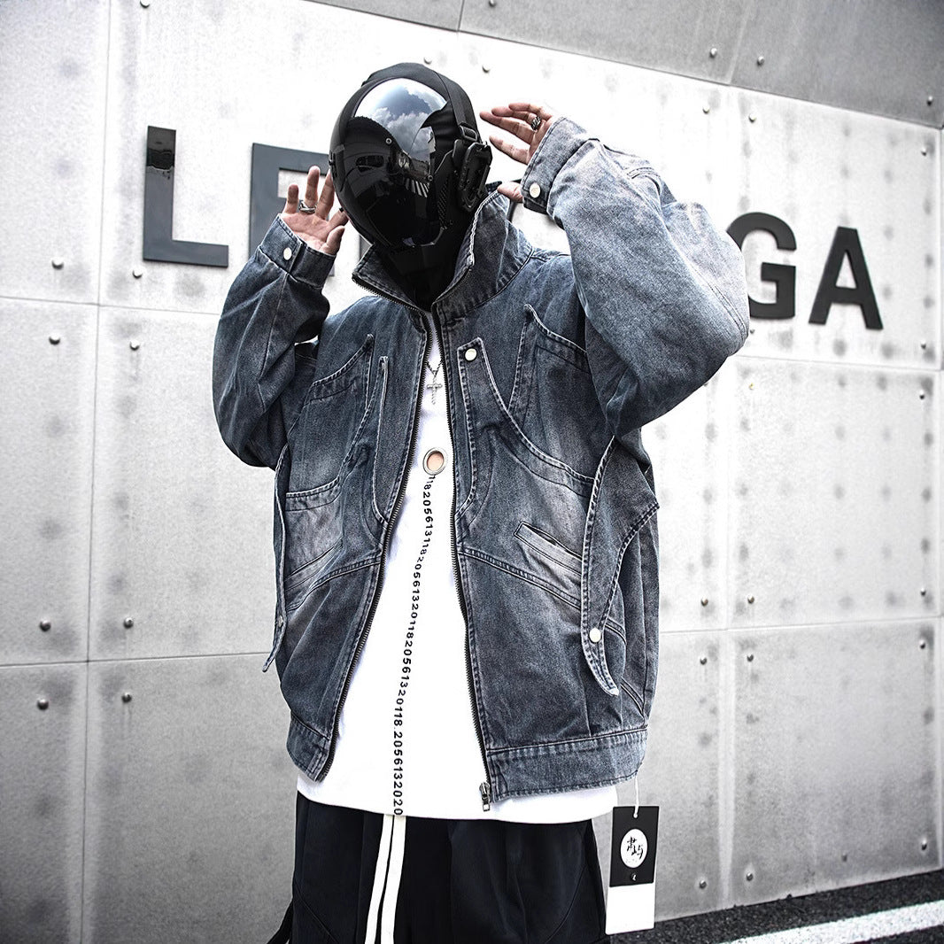 Heavy Duty Loose Denim Jacket , - Streetwear Jacket - Slick Street
