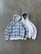 Vee Reversible Plaid Zip Hoodie
