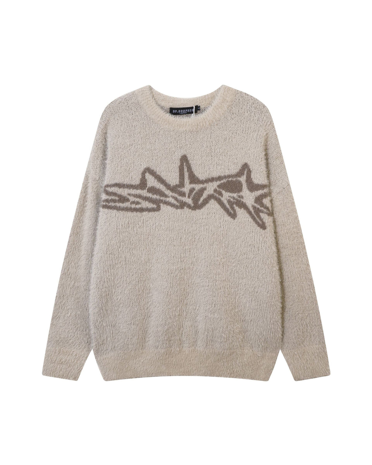 Nori Knit Sweatshirt Apricot, S - Streetwear Sweatshirt - Slick Street