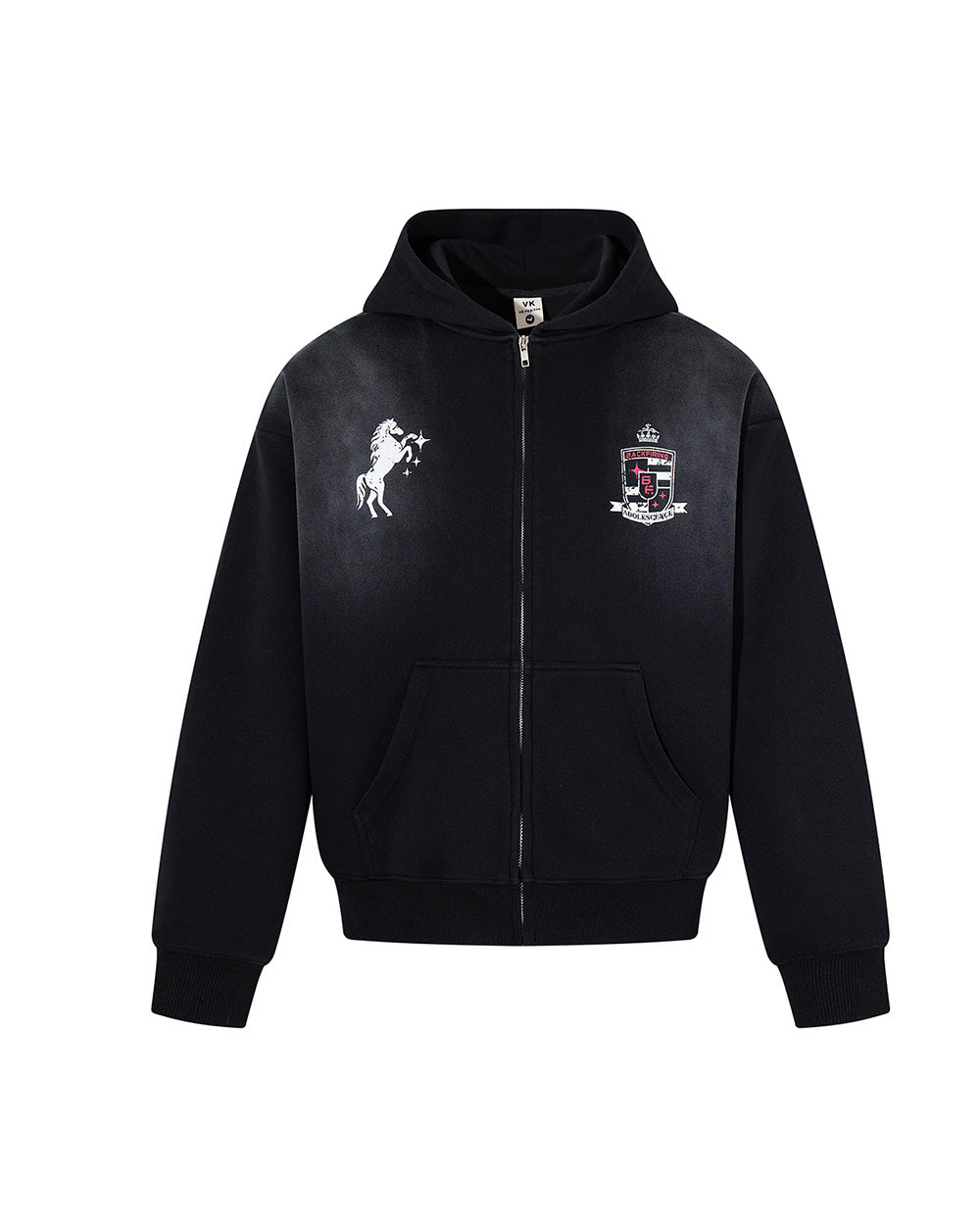 Aster Zip Up Hoodie Black, XS - Streetwear Hoodie - Slick Street