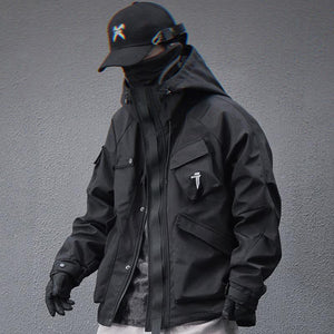 Night Industry Urban Techwear Jacket , - Streetwear Jacket - Slick Street
