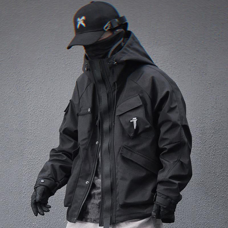 Night Industry Urban Techwear Jacket , - Streetwear Jacket - Slick Street