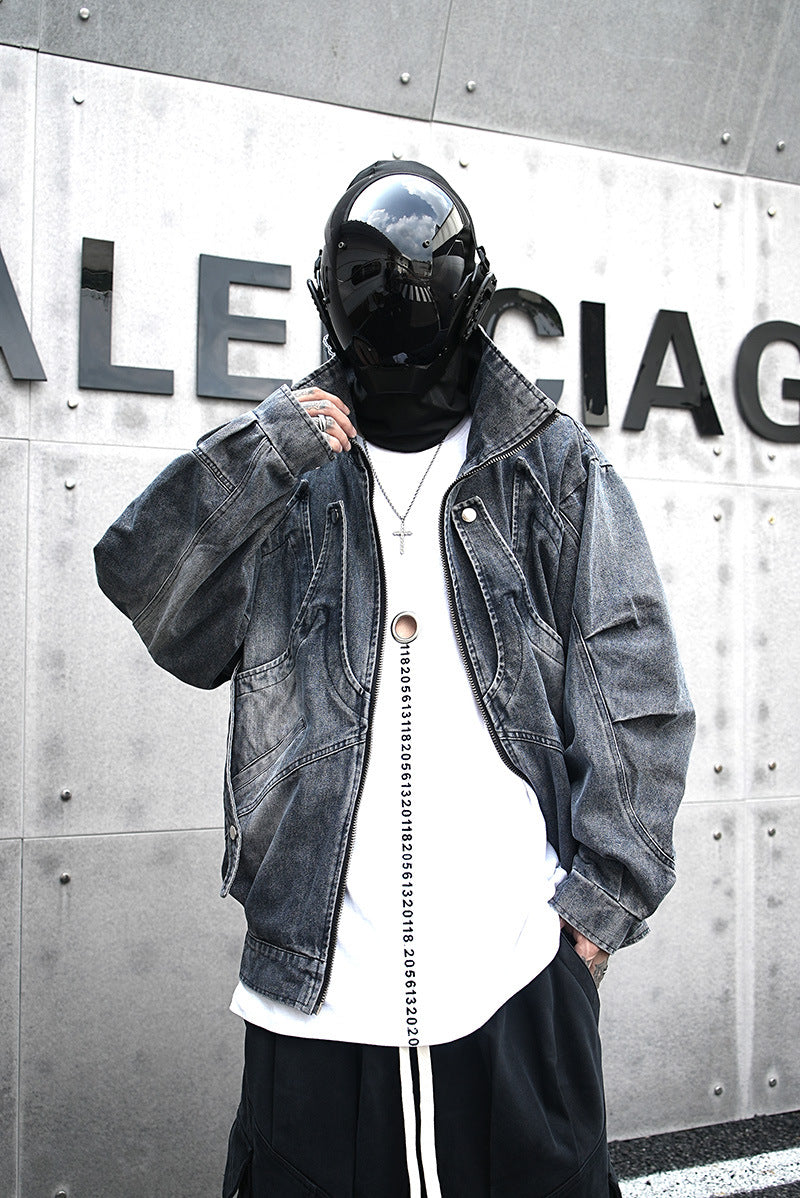 Heavy Duty Loose Denim Jacket , - Streetwear Jacket - Slick Street