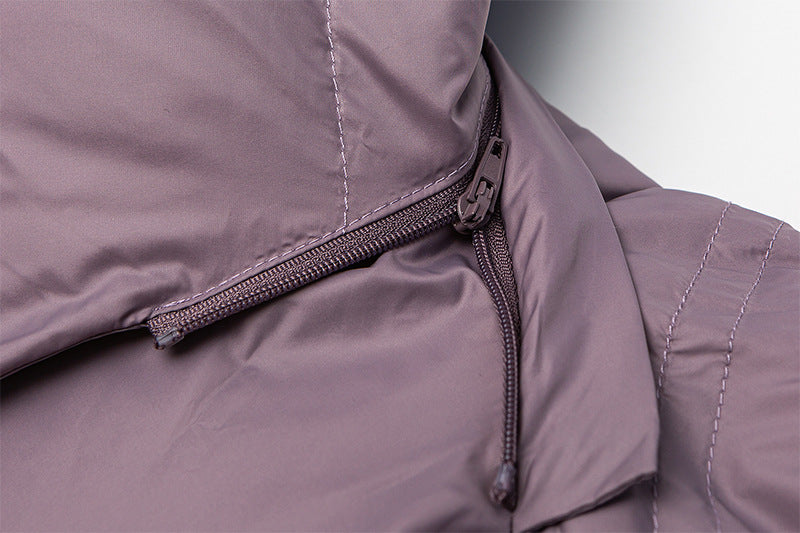 Detachable Hood Zip Puffer Jacket , - Streetwear Jacket - Slick Street
