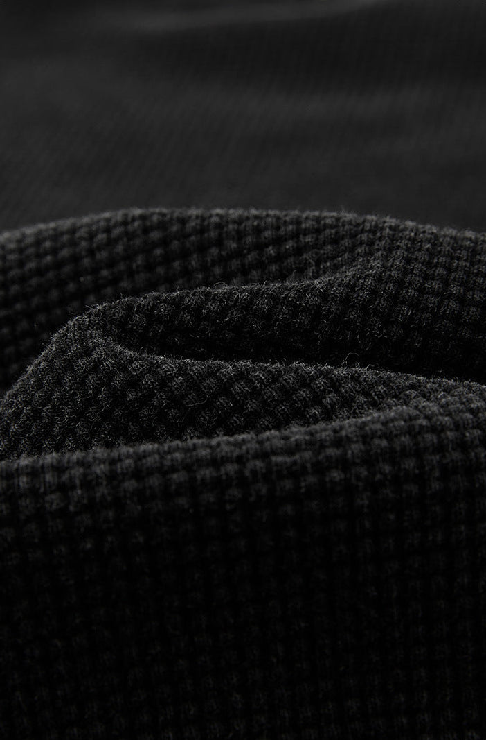 Waffle Knit Script Long Sleeve