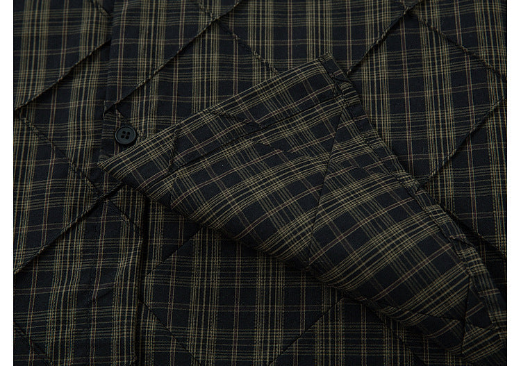 Shadowgrid Quilted Layer Shirt , - Streetwear Shirt - Slick Street