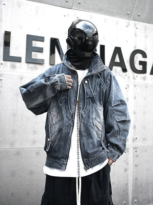 Heavy Duty Loose Denim Jacket , - Streetwear Jacket - Slick Street
