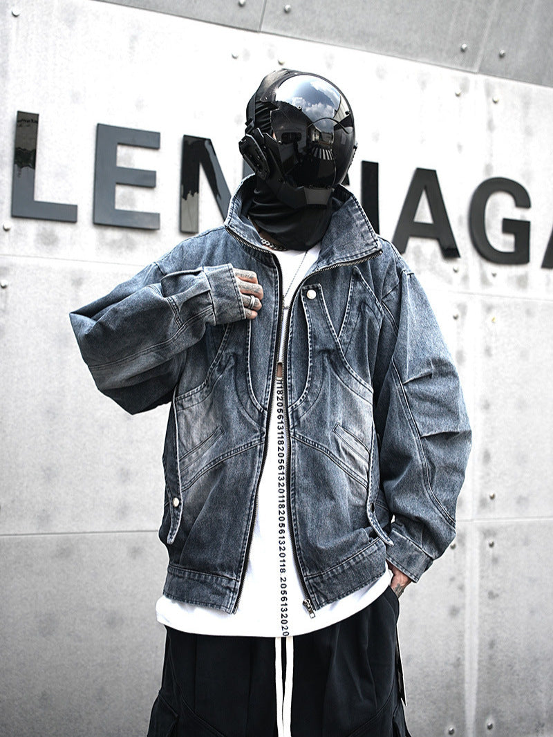 Heavy Duty Loose Denim Jacket , - Streetwear Jacket - Slick Street