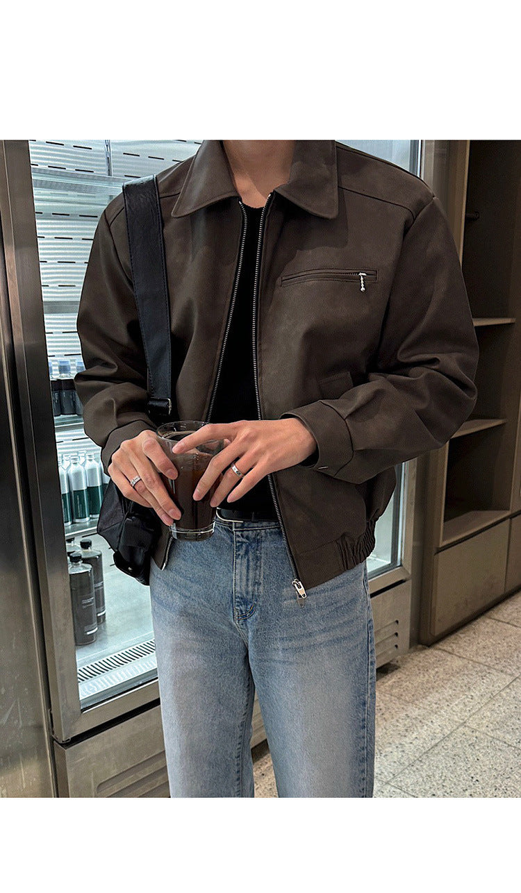 American Retro Leather Jacket , - Streetwear Jacket - Slick Street