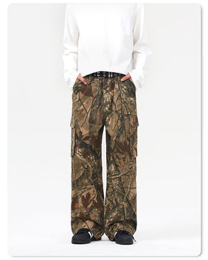 Camo Branch Cargo Pants , - Streetwear - Slick Street