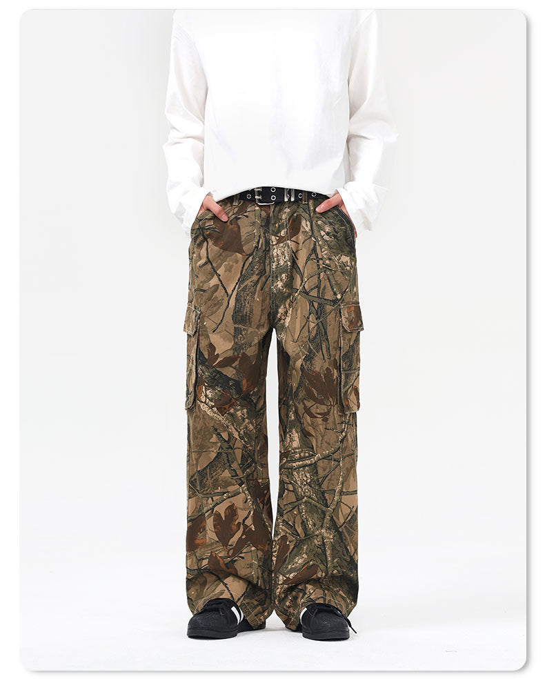 Camo Branch Cargo Pants , - Streetwear - Slick Street