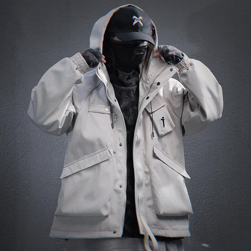 Night Industry Urban Techwear Jacket , - Streetwear Jacket - Slick Street