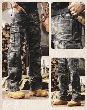 Retro Cargo Camo Pants , - Streetwear Cargo Pants - Slick Street