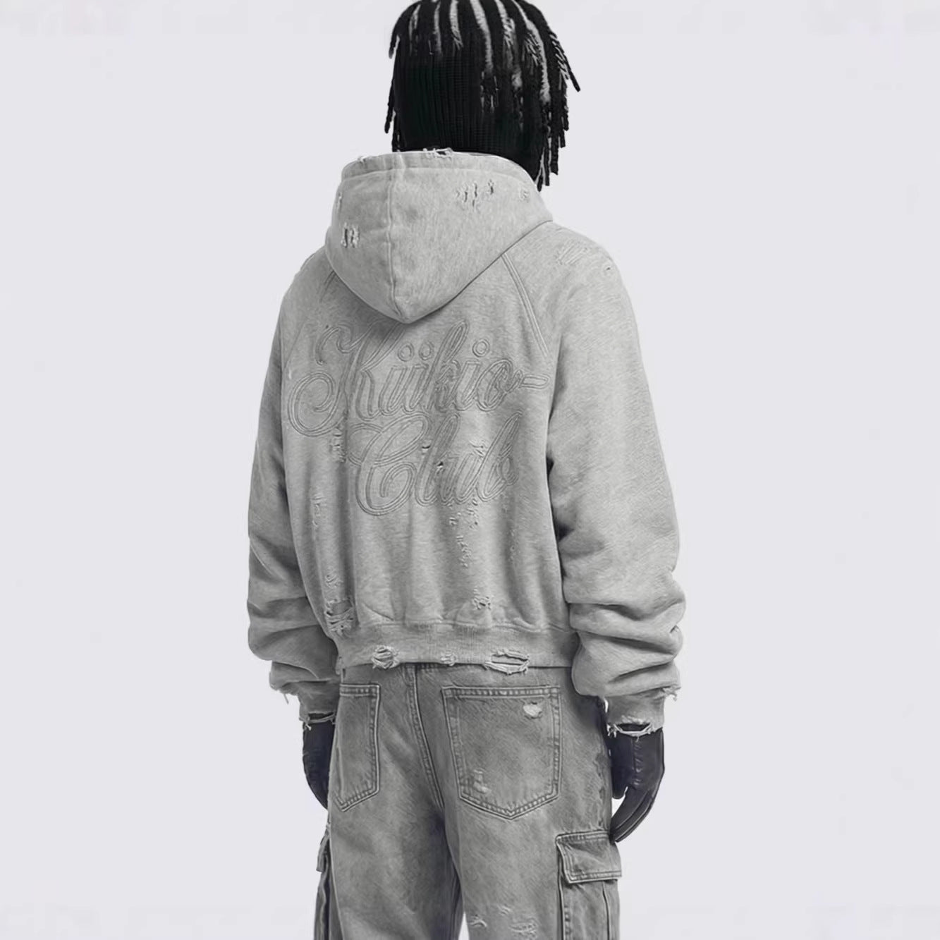 Ghost Distressed Hoodie , - Streetwear Hoodie - Slick Street