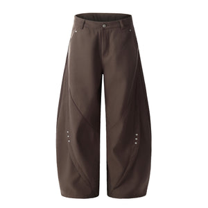 Retro AX26 Loose Pants Rich Brown, XS - Streetwear - Slick Street
