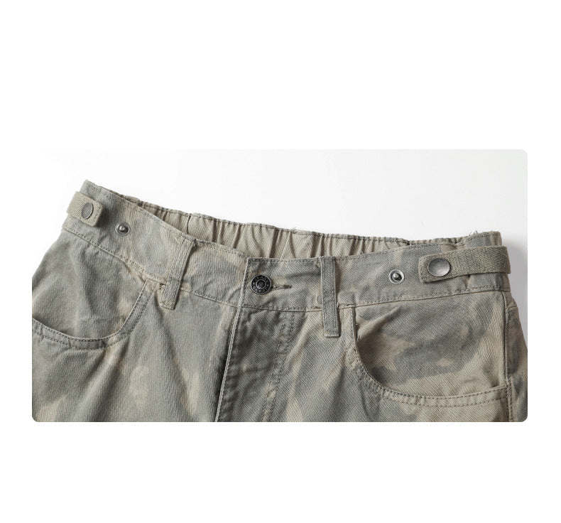 Ashfall Camo Cargo Trousers , - Streetwear Cargo Pants - Slick Street