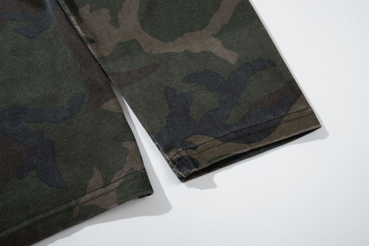 Luxe Camo Waffle Knit Long Sleeve