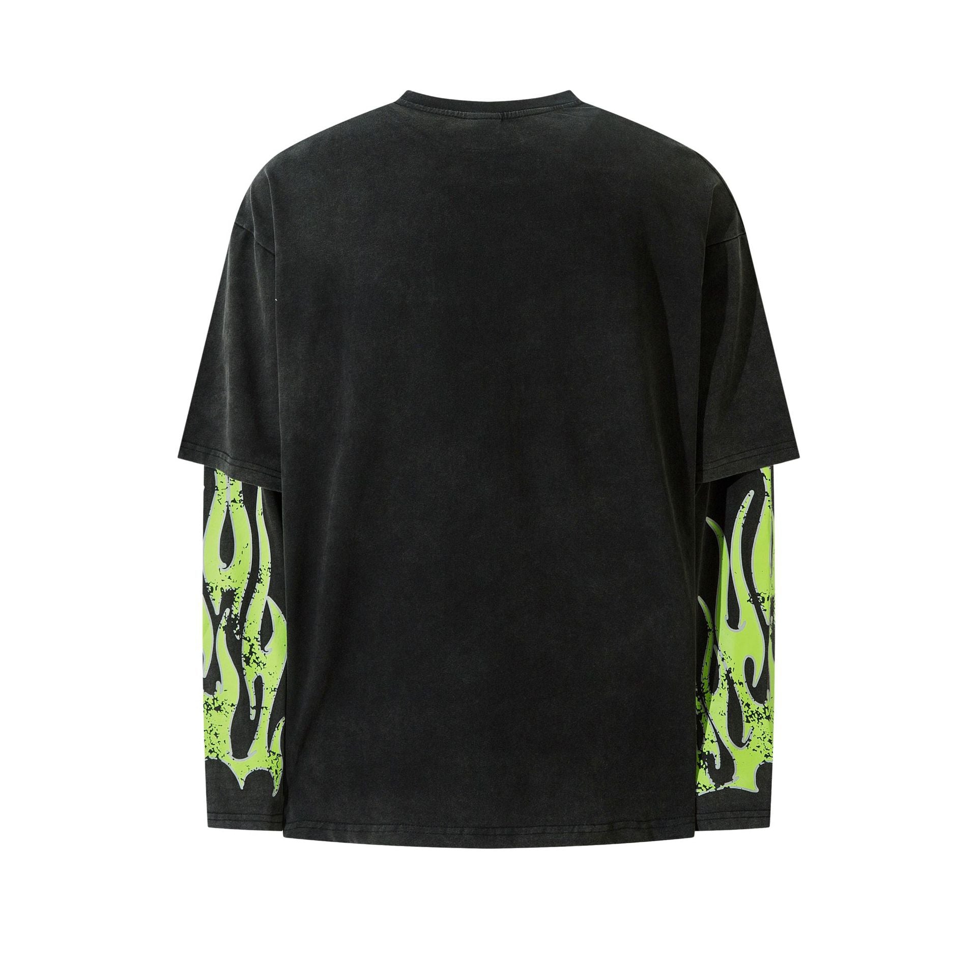 Green Flame '88' Long Sleeve Tee , - Streetwear - Slick Street