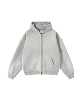 SS Blank Washed Zip Hoodie