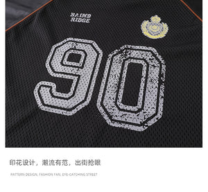 Retro 90's Star Graffiti Mesh Football Tee , - Streetwear T-Shirts - Slick Street