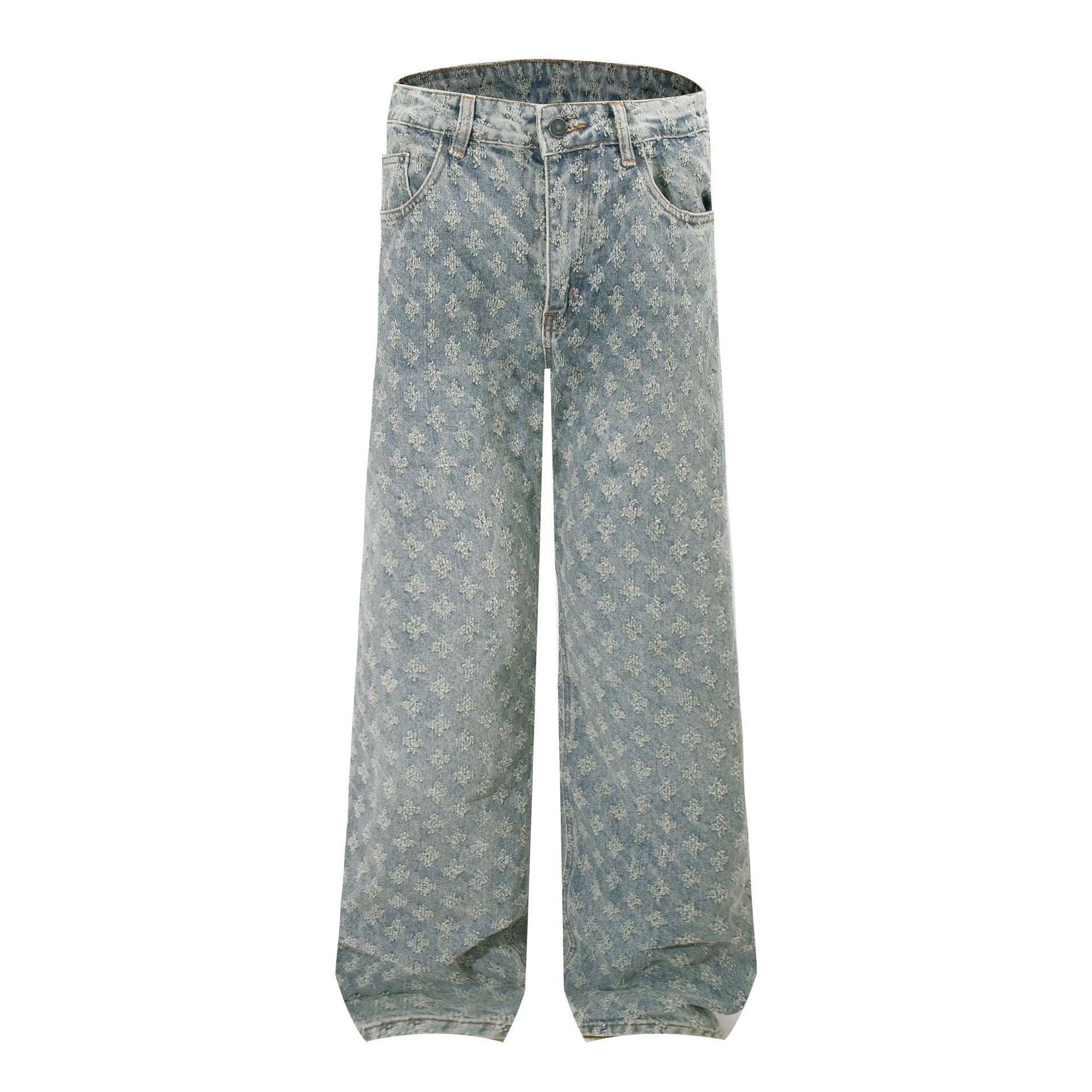 Frostflower Textured Jeans , - Streetwear Jeans - Slick Street