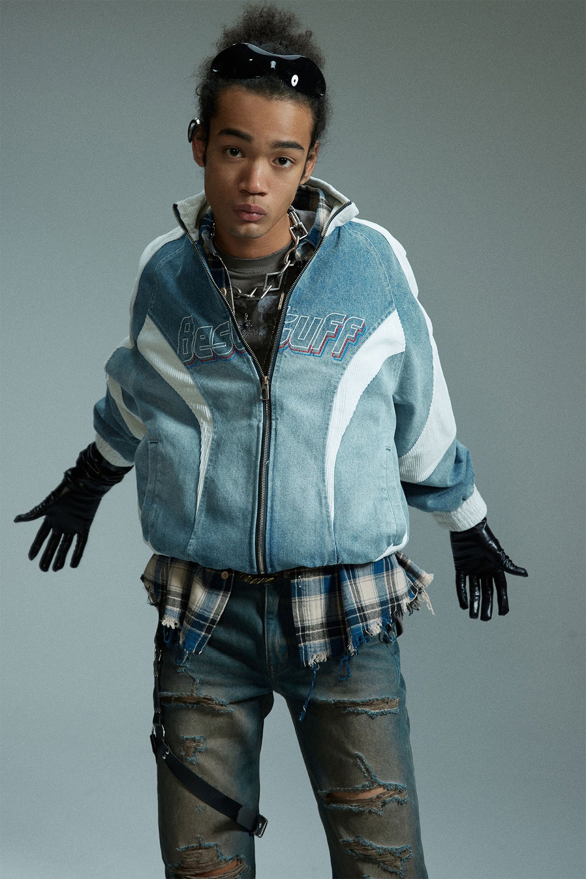 Retro Biker Splicing Jacket , - Streetwear - Slick Street