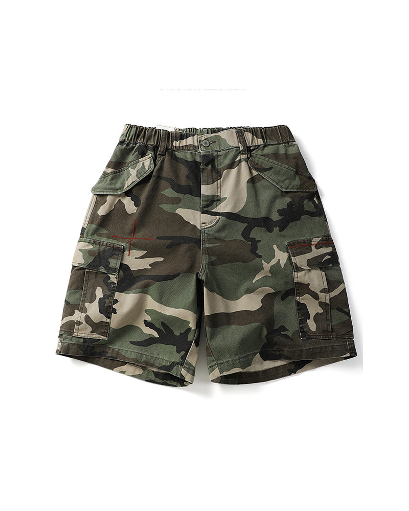 Camo C1 Cargo Shorts Coffee, XS - Streetwear Shorts - Slick Street
