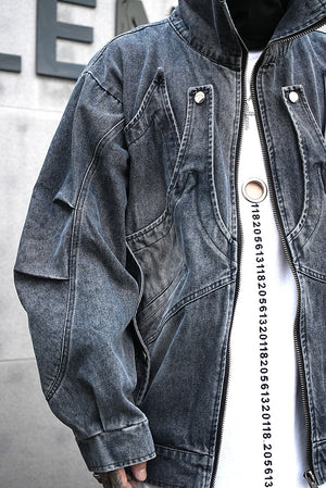 Heavy Duty Loose Denim Jacket , - Streetwear Jacket - Slick Street