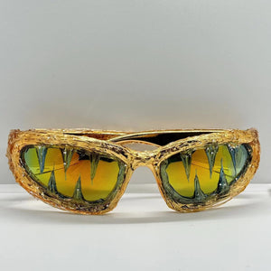Venom Drip Resin Sunglasses Citrine, 14.8*12.2*5CM - Streetwear Accessories - Slick Street