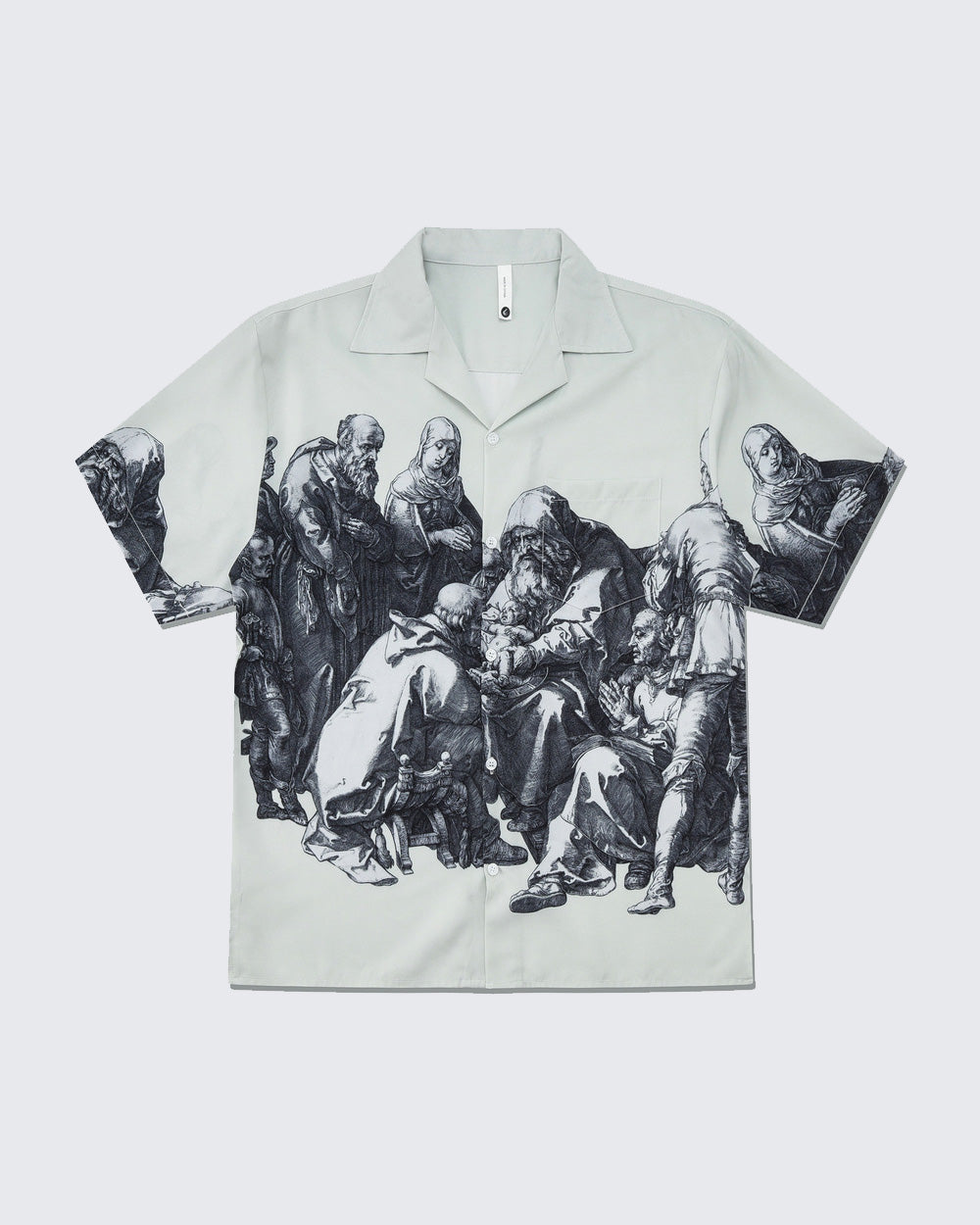 Retro Roman Print Short Sleeve Shirt