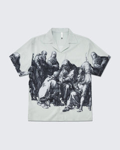 Retro Roman Print Short Sleeve Shirt
