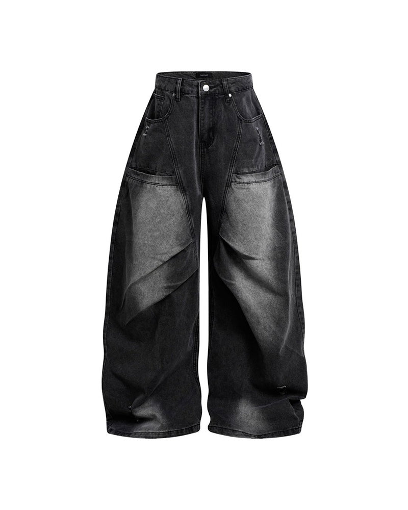 Colossus Washed Jeans Black, 28 - Streetwear Jeans - Slick Street