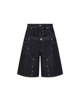 Boxy Raw Denim Shorts