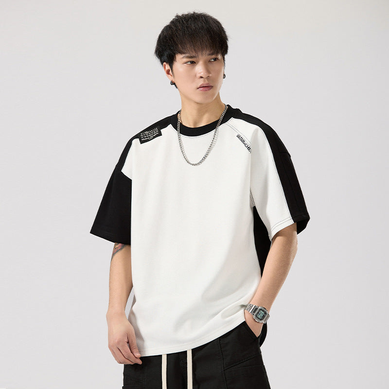 Colorblock Casual T-Shirt , - Streetwear T-Shirt - Slick Street