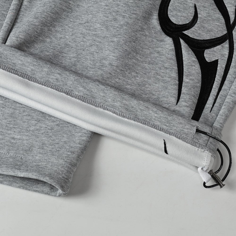 Thorn Embroidery Sweatpants , - Streetwear Joggers - Slick Street