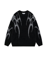 Venn Knit Sweater Black, S - Streetwear Sweatshirt - Slick Street
