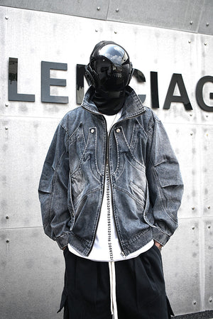 Heavy Duty Loose Denim Jacket , - Streetwear Jacket - Slick Street