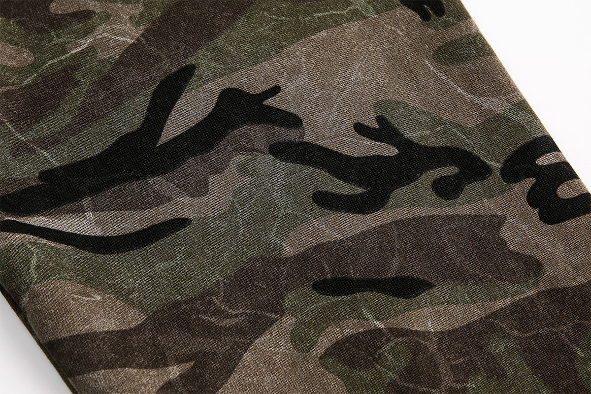 Woodland Camo Zip Hoodie , - Streetwear Hoodie - Slick Street