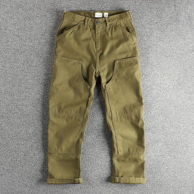 Canvas Carpenter Pants Olive Green, 30 - Streetwear Pants - Slick Street