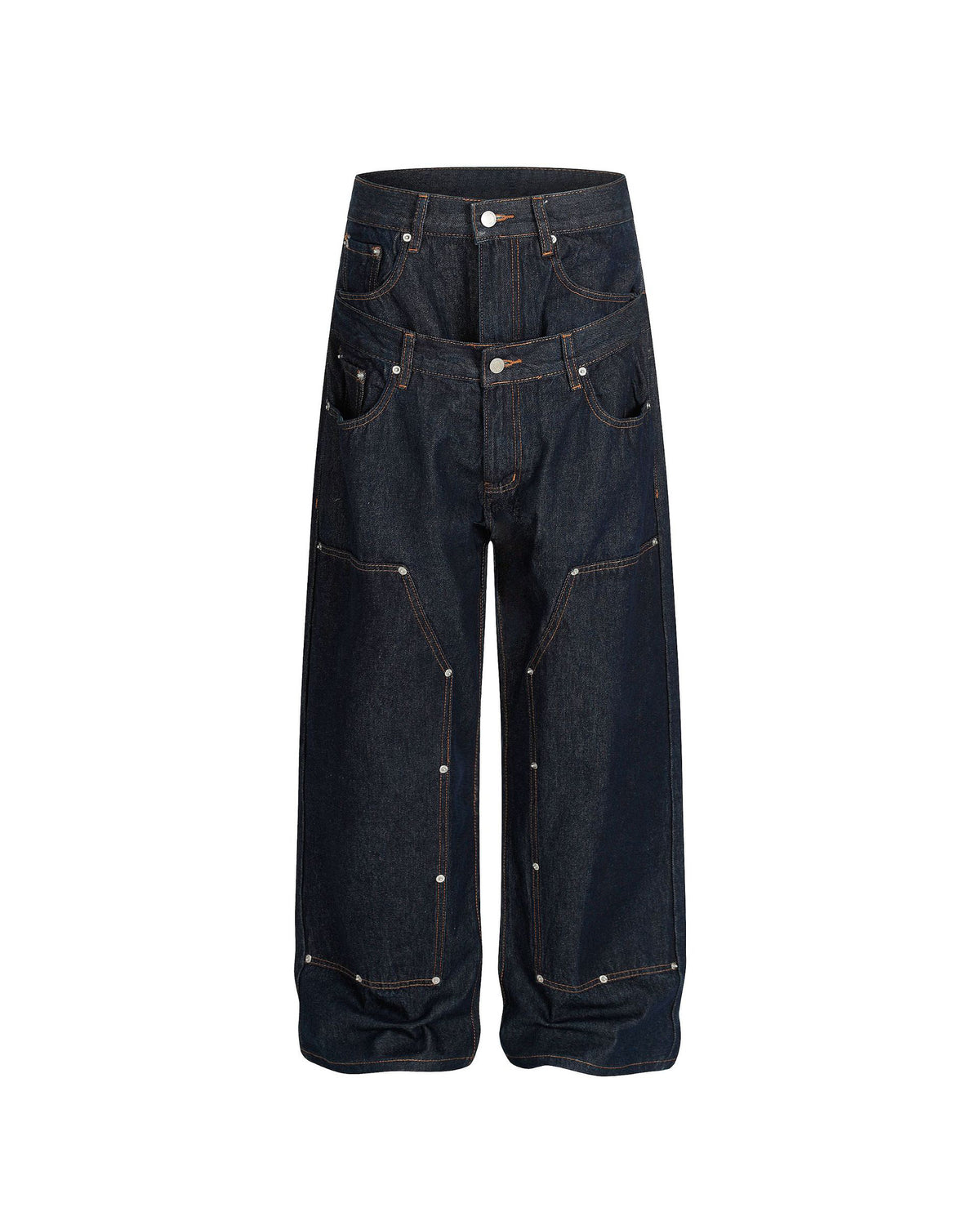 Double Waist Carpenter Jeans , - Streetwear Jeans - Slick Street