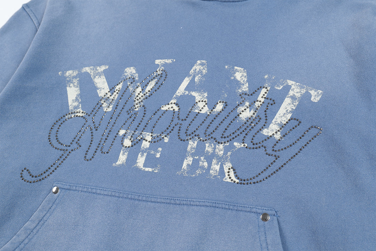 77 Distressed Washed Hoodie