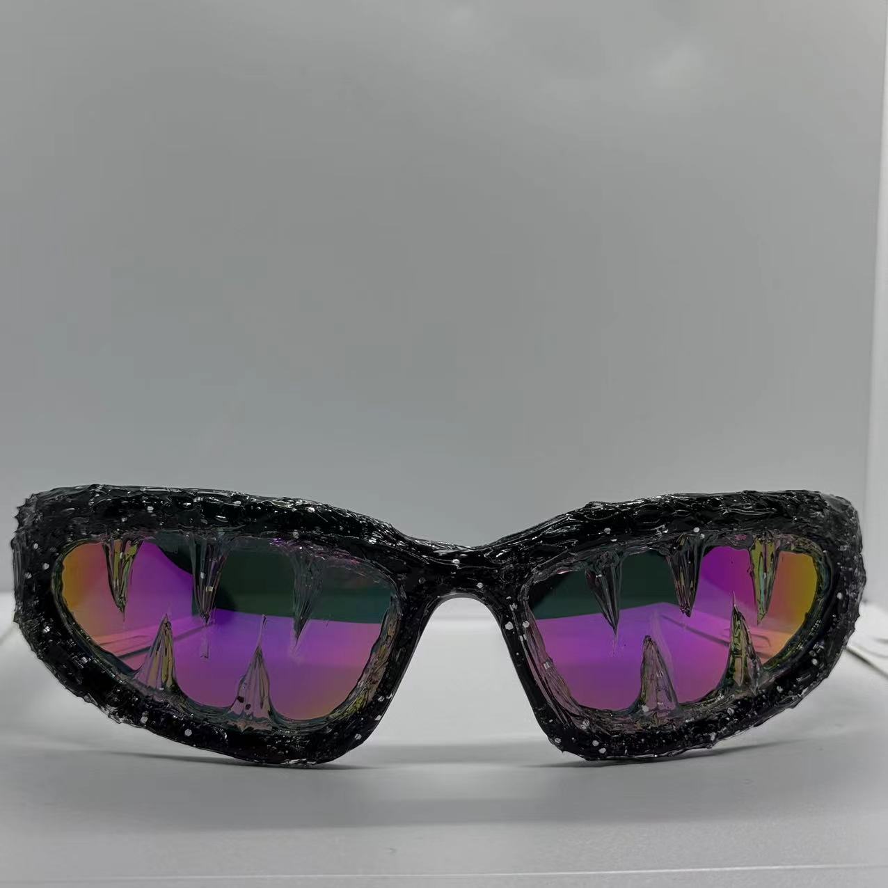 Venom Drip Resin Sunglasses Amethyst, 14.8*12.2*5CM - Streetwear Accessories - Slick Street