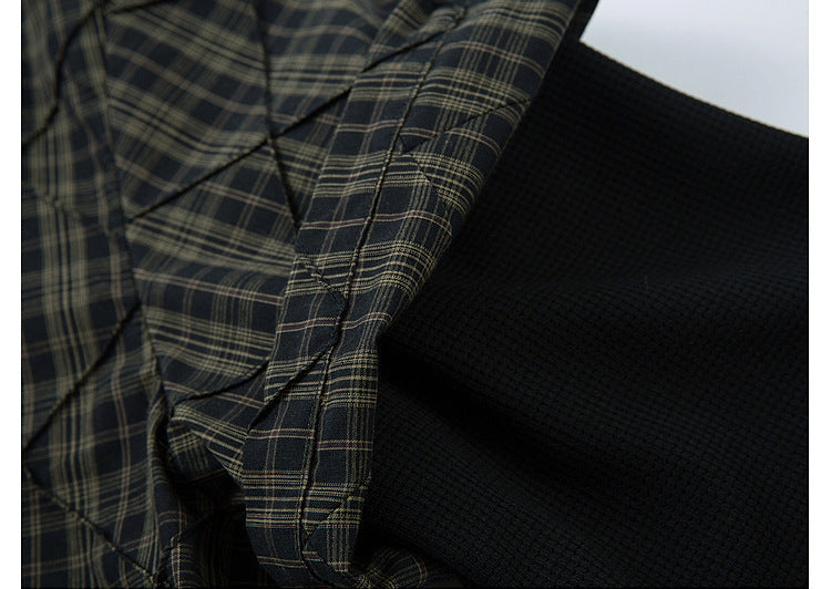 Shadowgrid Quilted Layer Shirt , - Streetwear Shirt - Slick Street