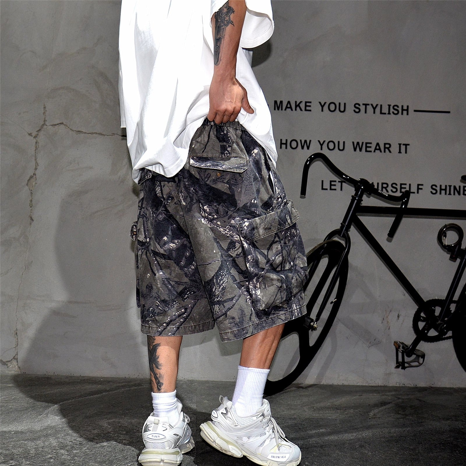 Terrain Camo Cargo Shorts , - Streetwear Shorts - Slick Street