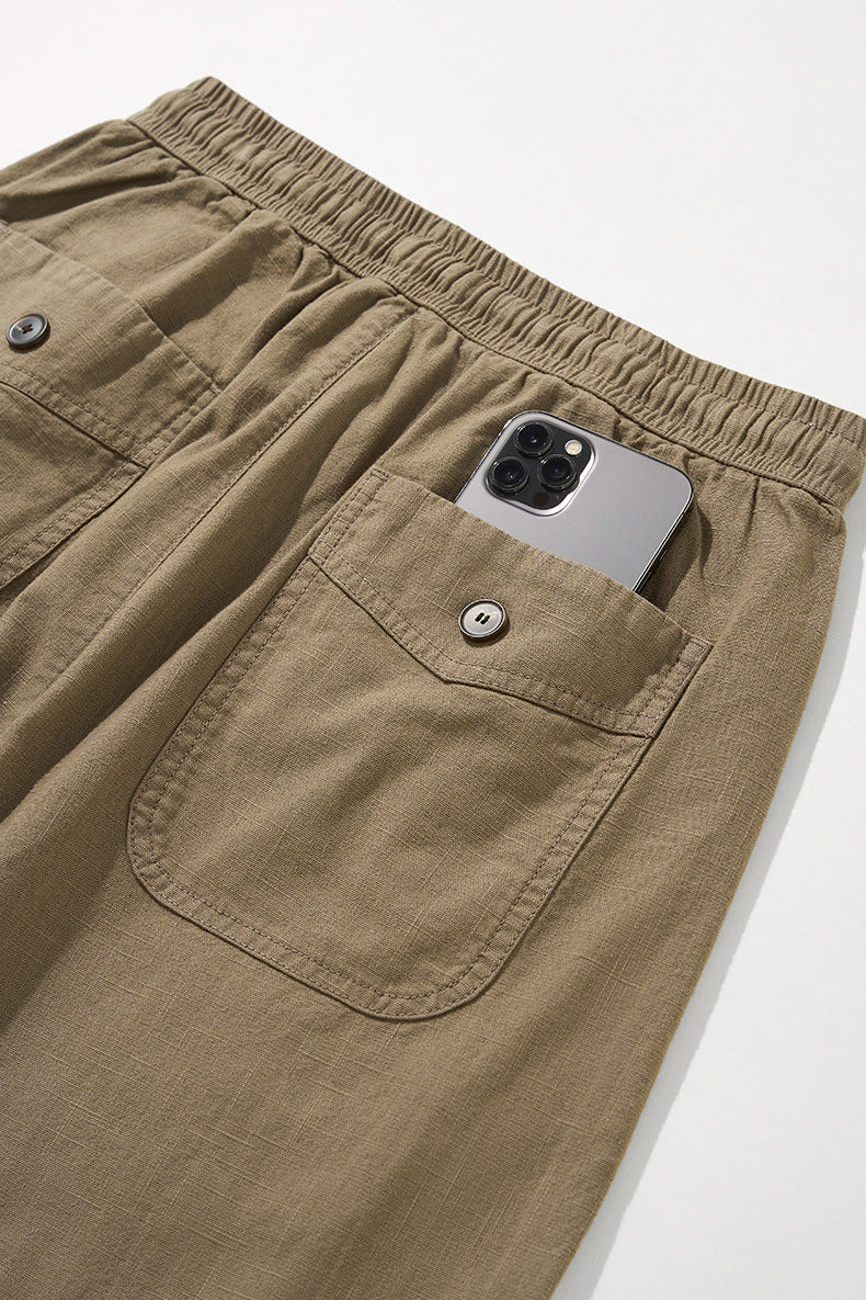 Linen Wide Leg Pants , - Streetwear Pants - Slick Street