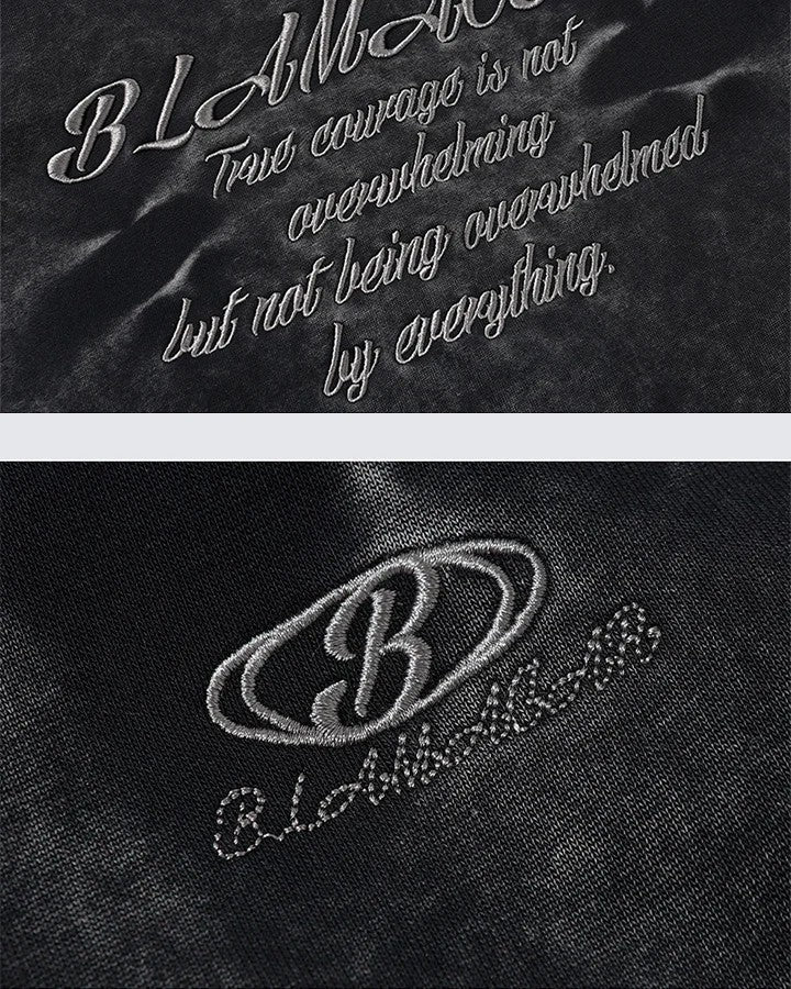 Distressed Washed Zip Hoodie , - Streetwear Hoodie - Slick Street