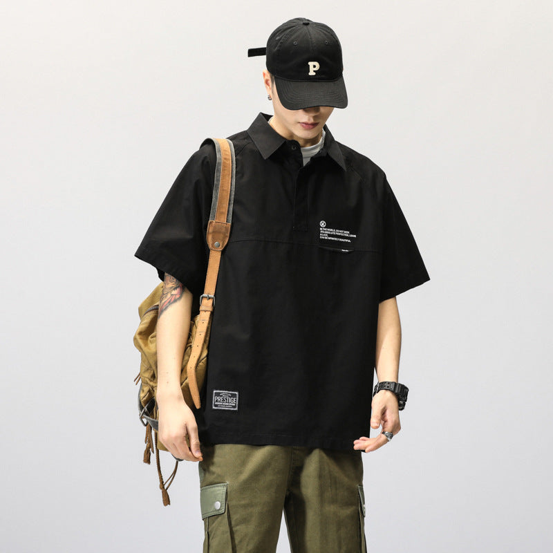 Transit Utility Pullover Shirt Black, XS - Streetwear Shirt - Slick Street